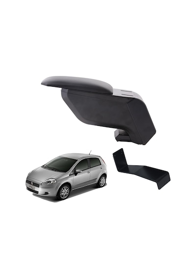 Fiat Grande Punto 2005 Delmesiz Çelik Ayaklı Siyah Kolçak Kol Dayama