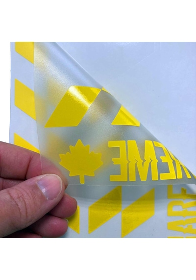 Taksi Sarısı Damalı Kask Motosiklet Sticker Takımı Çınar Extreme