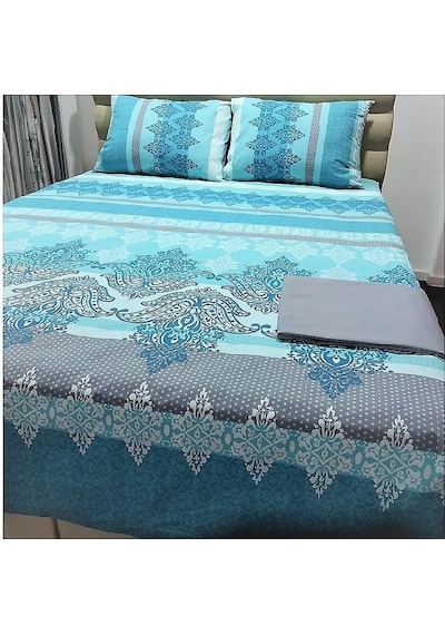 Çift Kişilik Nevresim Takımı ELNAZ547 200 x 220 CM Mavi