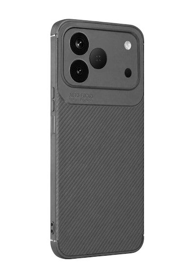 Tecno Spark 50 4g Kılıf Karbon Silikon Case Gri