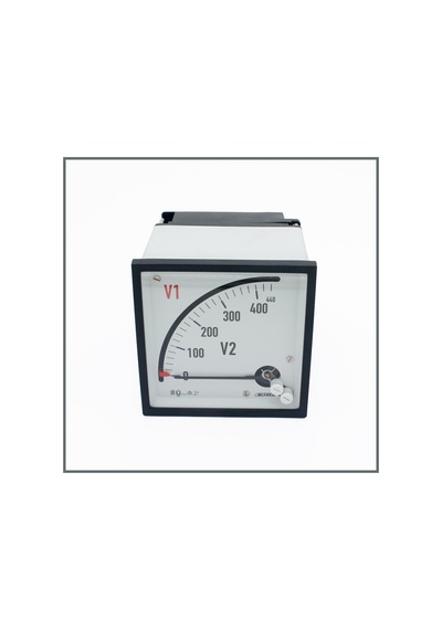 Frer Çift İbreli Voltmetre Koaksiyel 96x96 0-440v