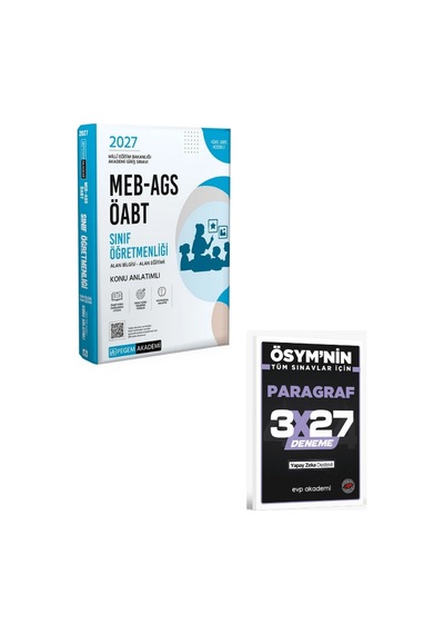 Pegem 2027 Öabt Meb-ags Sınıf Öğretmenliği Konu Anlatımlı Tek Kitap+ Evp Akademi Paragraf