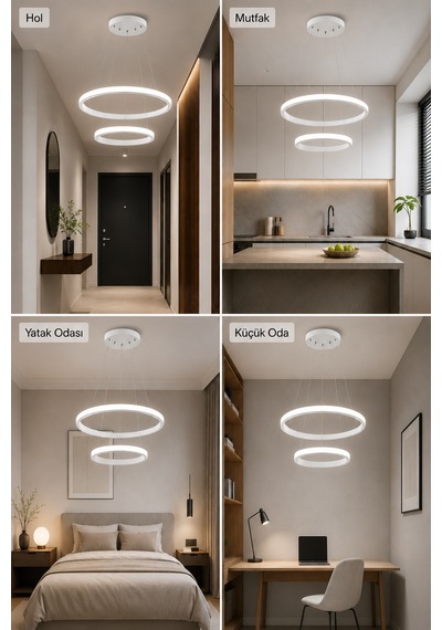 Rizon 2 Li Led Sarkıt Avize Beyaz Işık