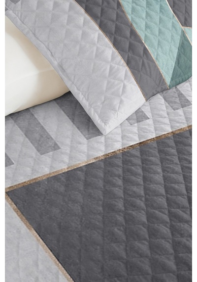 Geometrik Gri Genç Odası Tek Kişilik Pike Takımı - Modern Mint 160x220 Cm Kapitone Yatak Örtüsü Masalsı Dalgakıran Kırığı Geometrik Gri Genç Odası Tek Kişilik Pike Takımı - Modern Mint 160x220 Cm Kapitone Yatak Örtüsü Masalsı Dalgakıran Kırığı