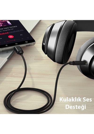 Ally Type-c To 3.5 Mm Audio Aux Kablo Siyah