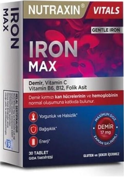 Nutraxın Iron Max 30 Tab