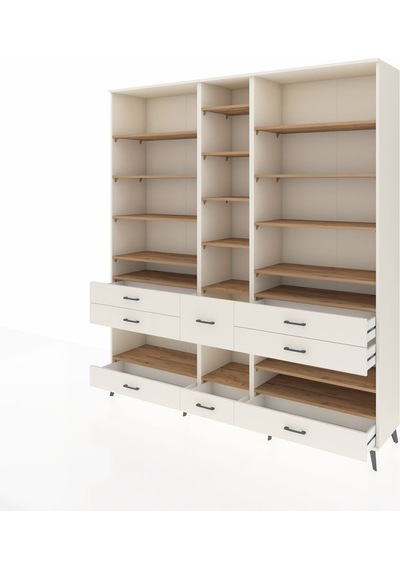 Hyperion Dolap 19 Raflı 8 Çekmeceli 220x44x243 Aytaşı-çam/aytaşı Atlas Çam/aytası Hyperion Dolap 19 Raflı 8 Çekmeceli 220x44x243 Aytaşı-çam/aytaşı Atlas Çam/aytası