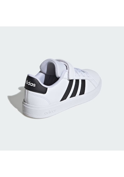 Ftwwht/cblack/ftwwht Adidas Çocuk Tenis Ayakkabı Grand Court 2.0 El Ih5529 Beyaz