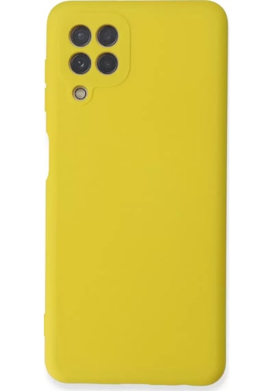 Newface Samsung Galaxy A22 Kılıf Nano İçi Kadife Silikon - Sarı
