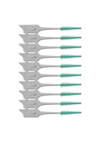 Stopever Well Tooth Arayüz Fırçası, Normal Boy, Beyaz & Yeşil, 3 Paket, 120 Adet