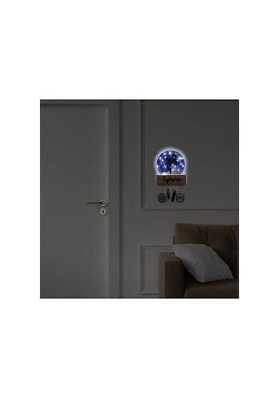 Led Işıklı Pleksi Dolunay Kişiselleştirilebilir Dekoratif Biblo Space Astronot Anahtar Askılığı Mavi - 737200937 Mavi