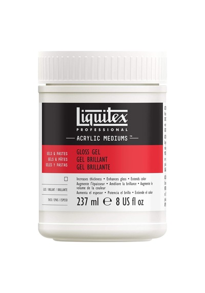 5708 Professional Gloss Gel Medium, Akrilik Boyalar İçin, Akrilik Boyaların Parlaklığını, Parlaklığını Ve Şeffaflığını Artırır - 237ml Kap, Şeffaf