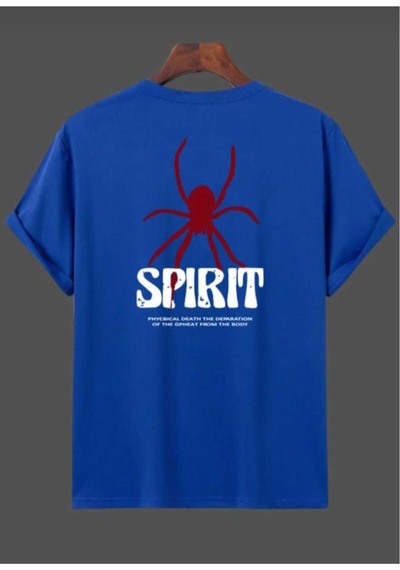 Kozia Outdoors Malkoçbey Spırınt Baskılı Overisze Unisex Basic T-shirt Saks Mavi