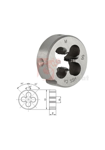 Völkel M22x0.5 Pafta Din223. İnce Diş