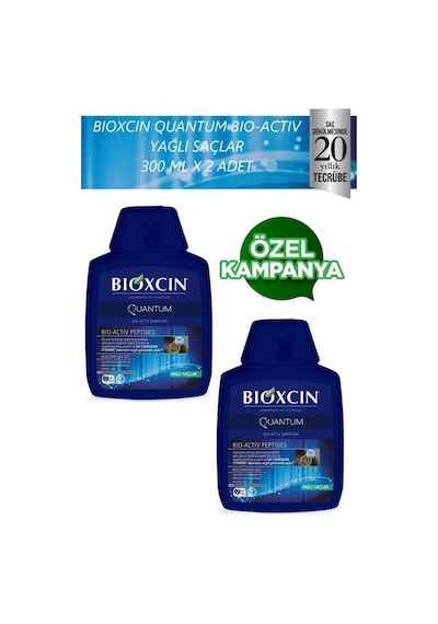 Quantum Bio Activ Şampuan Yağlı Saçlar Için 300 Ml X 2 Adet