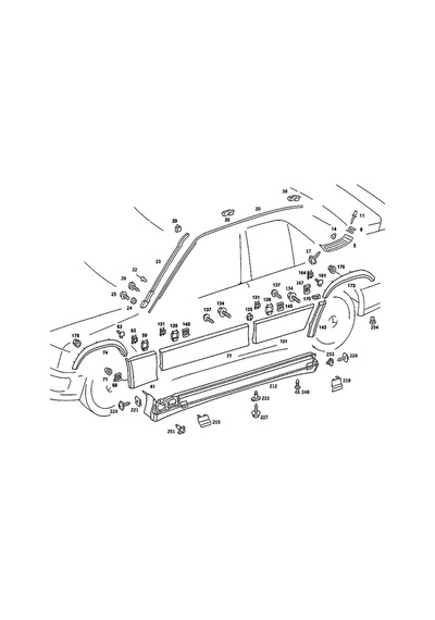 Mercedes W201 1983-1993 Marşpiye Kaplaması Set Amg 2016905140 Wender
