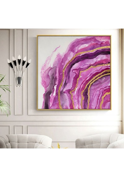 Ebru Soyut El Yapımı Yağlı Boya Tablo 94x95cm