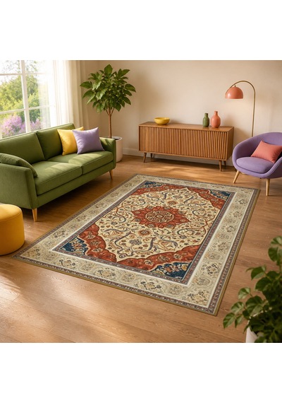 Kartela Halı Pers Halı Jüt Taban Dokuma Halı - 180 X 270 Cm Çok Renkli