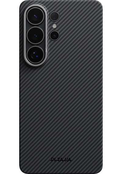 Samsung Uyumlu Galaxy S26 Ultra Kılıf M-safeli 600d Aramid Fiber Pitaka Ultra-slim Classic Twill Kapak Siyah-gri Siyah - Gri