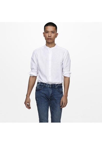 Solid Linen Noos Erkek Beyaz Gömlek 22019173-w Beyaz