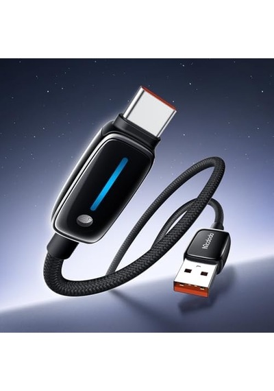 Ca-0020 Usb-a To Usb-c 6a Akıllı Şarj Kablosu 1.2m Siyah