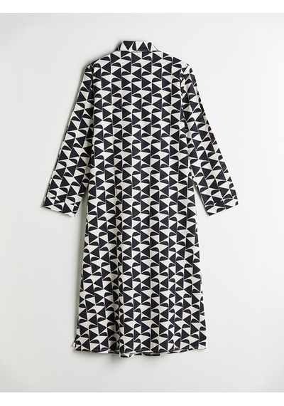 Lcw Modest Siyah Desenli Kadın Gömlek Tunik