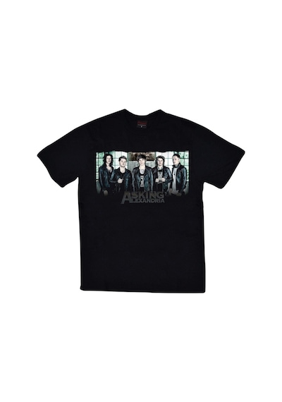 Stoned&Fame Asking Alexnadria Baskılı T-shirt SIYAH