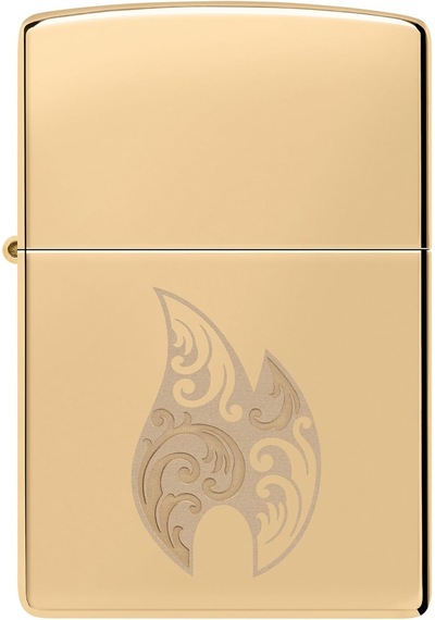 Zippo Filigree Flame High Polish Brass Dizayn Çakmak Sarı