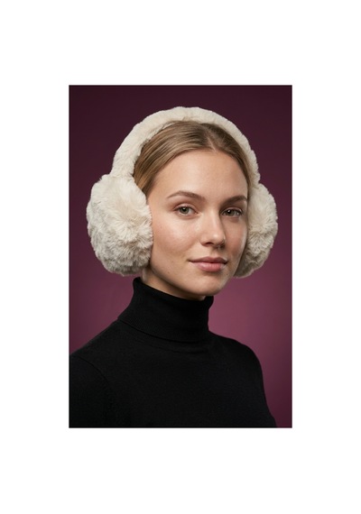 Emybox Soft Peluş Kulaklık - Kışlık Sıcak Tutan Kulak Koruyucu Yumuşak Dokulu Faux Fur Kadın Kulaklık Beyaz