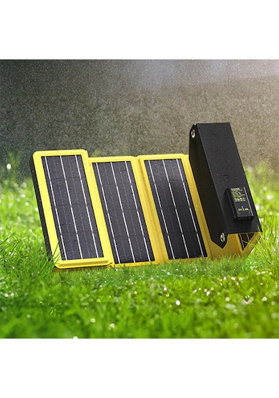 Sharge 140 Power Bank Uyumlu 12W Katlanabilir Güneş Paneli - Siyah