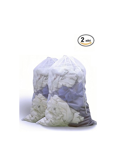 Büzgülü Çamaşır Yıkama Filesi 2'li Set 40x60 Cm Dayanıklı Koruyucu Çamaşır Torbası Tr Diğer