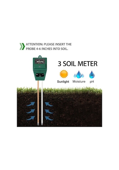 Unichrome Toprak PH Ölçer Ve Nem Ölçüm Cihazı