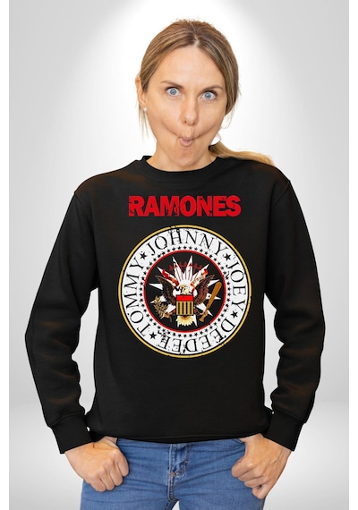 Ramones Punk Müzik Grubu Unisex Siyah Sweatshirt Siyah