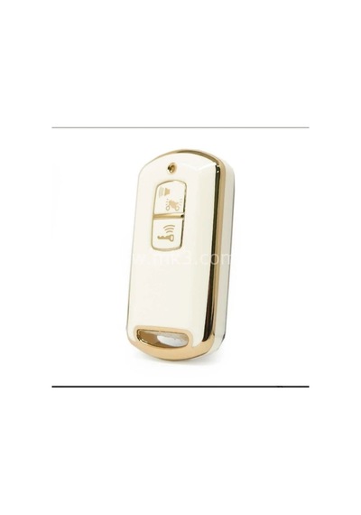 Gma Keys Lüx Honda Pcx 150 Sh125 C125 Scooter Nano Anahtar Kılıfı Beyaz Gold Altın Renk 1.ci Kalite