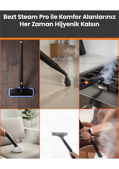 Bezt Steam Pro 1600 W Buharlı Temizlik Makinesi