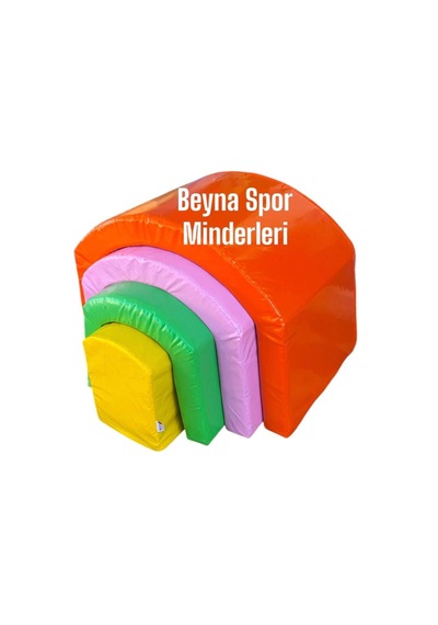 Beyna Spor Minderleri Jimnastik Tünel Minder Seti 60 70 90cm Çok Renkli