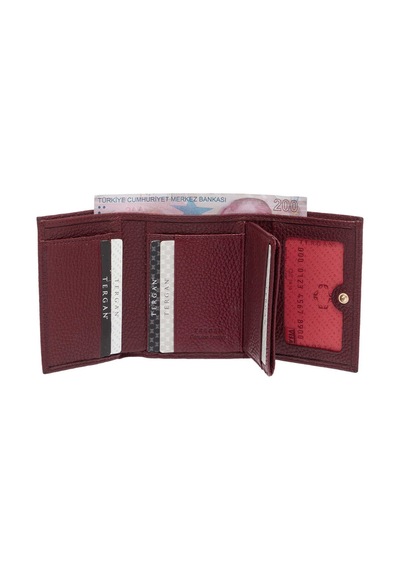 Tergan Bordo Hakiki Deri Kadın Cüzdan - S1cb00005633-m71 Bordo