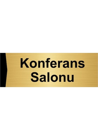 Konferans Salonu 7x20cm Altın Renk Metal Yönlendirme Levhası