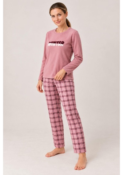 Gd Goldoremi Kadın Ekose Desen Likralı Termal Rahat Kumaş Gül Uzun Kollu Pijama Takımı GÜL KURUSU Gd Goldoremi Kadın Ekose Desen Likralı Termal Rahat Kumaş Gül Uzun Kollu Pijama Takımı GÜL KURUSU