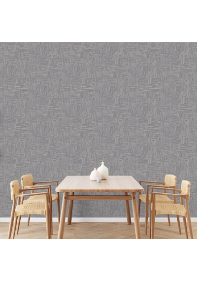 Adawall Muse Koleksiyonu- 25101-7 Gri Dokulu Silinebilir Nonwoven Vinil Duvar Kağıdı 1.06x15.6m - 16.5m²