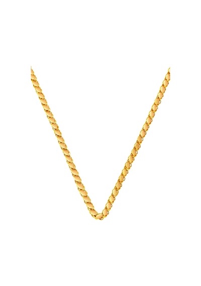 Bilezikci Pullu 14 Ayar Zincir Kolye 3,5mm Enli 65 Cm. Sarı Altın