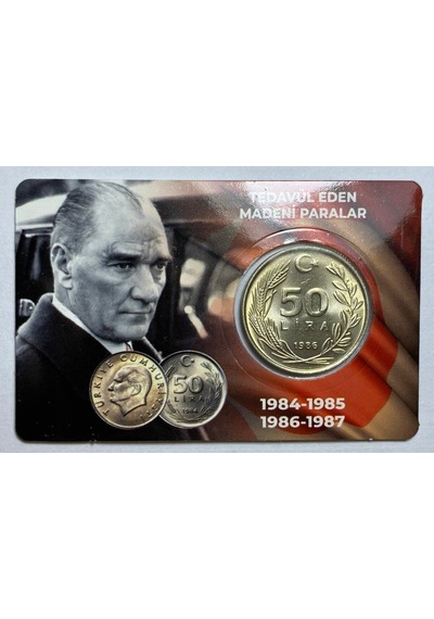 1986 Yılı 50 Lira Özel Açıklamalı Kitinde Çil