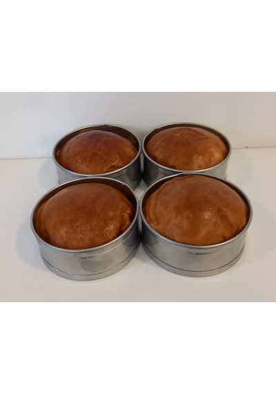 Renuzu Ponçik Ekmek & Hamburger Ekmek Kalıbı 6 Lı Genişlik 8,5cm Derinlik 3,5cm Paslanmaz Krom 304 Metal