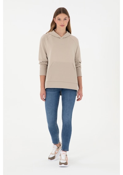 U.S. Polo Assn. Kadın Taş Kapüşonlu Sweatshirt 50296944-VR049