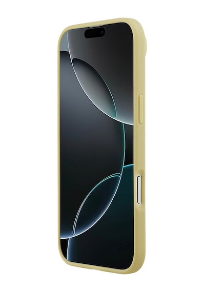 Apple Uyumlu iPhone 17 Air Kılıf Guess Lisanslı Taşlı Arka Yüzey Üçgen Logolu Kapak Gold