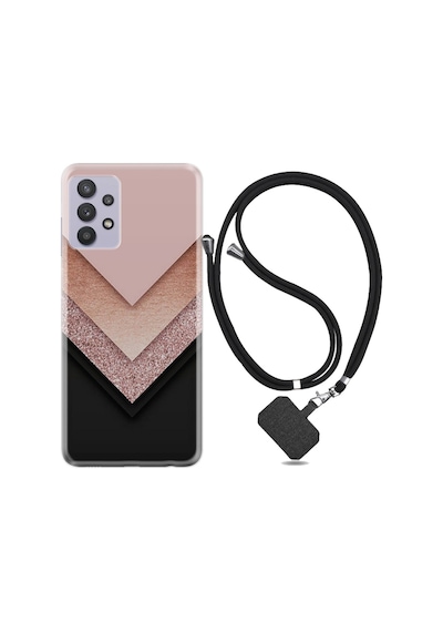 Samsung Uyumlu Galaxy A32 Kılıf Ipli Askılı Great Marble 1405