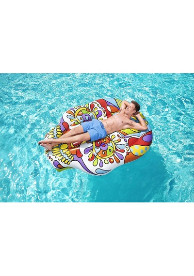 Bestway Inflatable Island Mexican Skull Fiesta Skull 193 X 141 Cm Çok Renkli