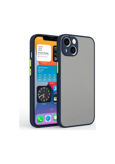 Apple Uyumlu  iPhone 13 Kilif Lens Korumali Mat Silikon Kapak 523932281