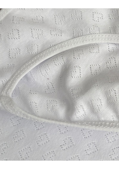 Alya Underwear Kız Çocuk - Garson %100 Pamuklu Slip Külot - Kalp Desenli Jakar İşlemeli Beyaz