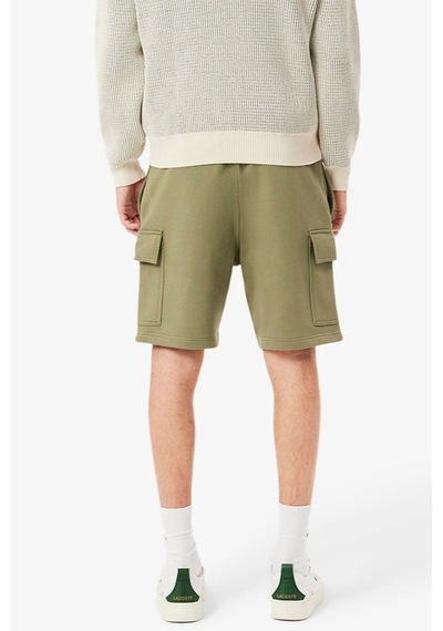 Lacoste Mens Reguler Fit Cotton Fleece Cargo Shorts Erkek Kargo Cepli Pamuk Şort Yeşil